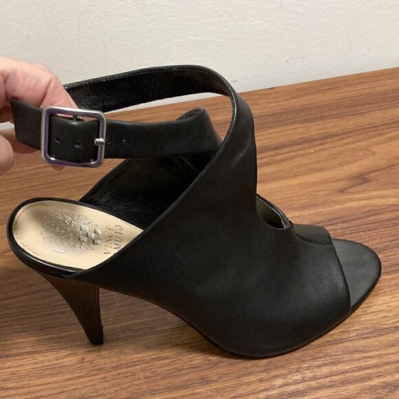 Vince Camuto Kalisi Open Toe Cutout Black Leather Bootie. Size 10 - Picture 3 of 7